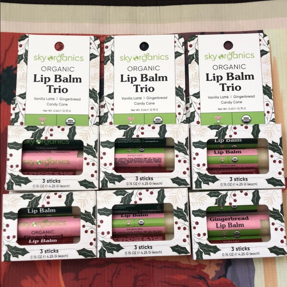 Sky organics lip balm trip 6x